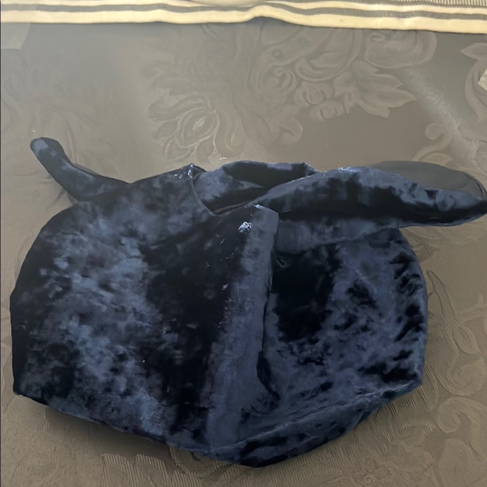 Elegant Black Velvet Cosmetic Bag